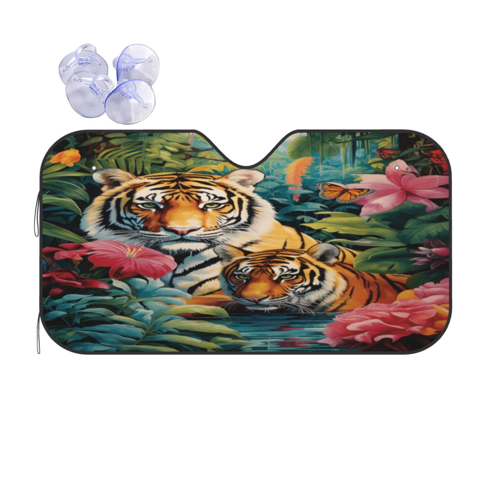 In The Forest, There Are Tigers, Leopards, Parrots, Banana Leaves, And