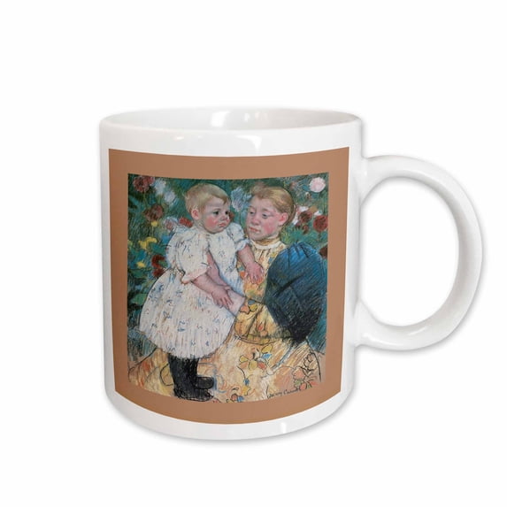 3drose, in the Garden, 1893 by Mary Cassatt, 15oz Mug