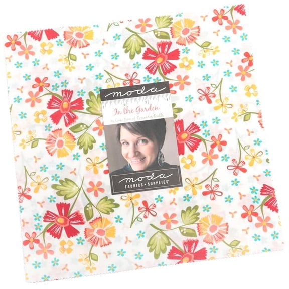 Moda Fabrics In The Garden Layer Cake by Corey Yoder of Coriander Quilts 10-inch Precut Fabric Squares (42 pcs)