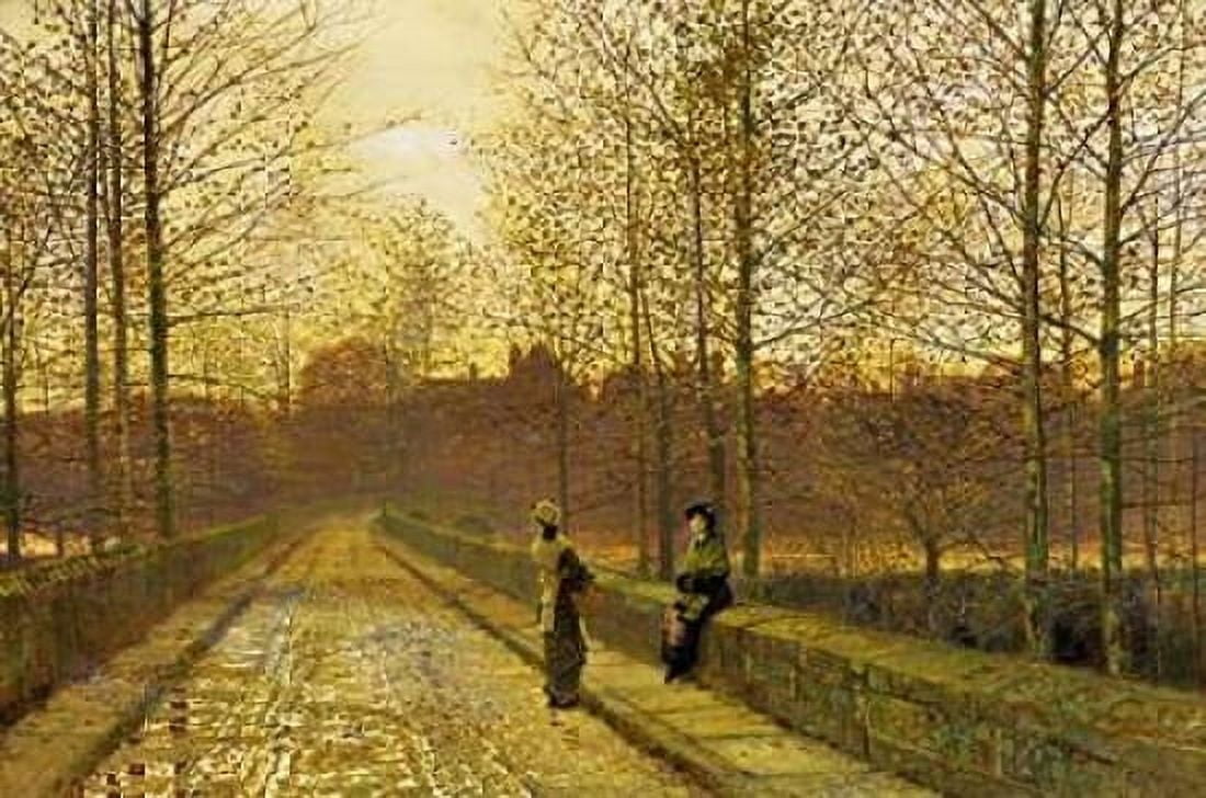 In The Golden Gloaming Canvas Art - John Atkinson Grimshaw (24 x 36)
