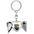 thumbnail image 1 of In The Lake Art Deco Fashion Heart Angel Wing Key Chain Holder, 1 of 3