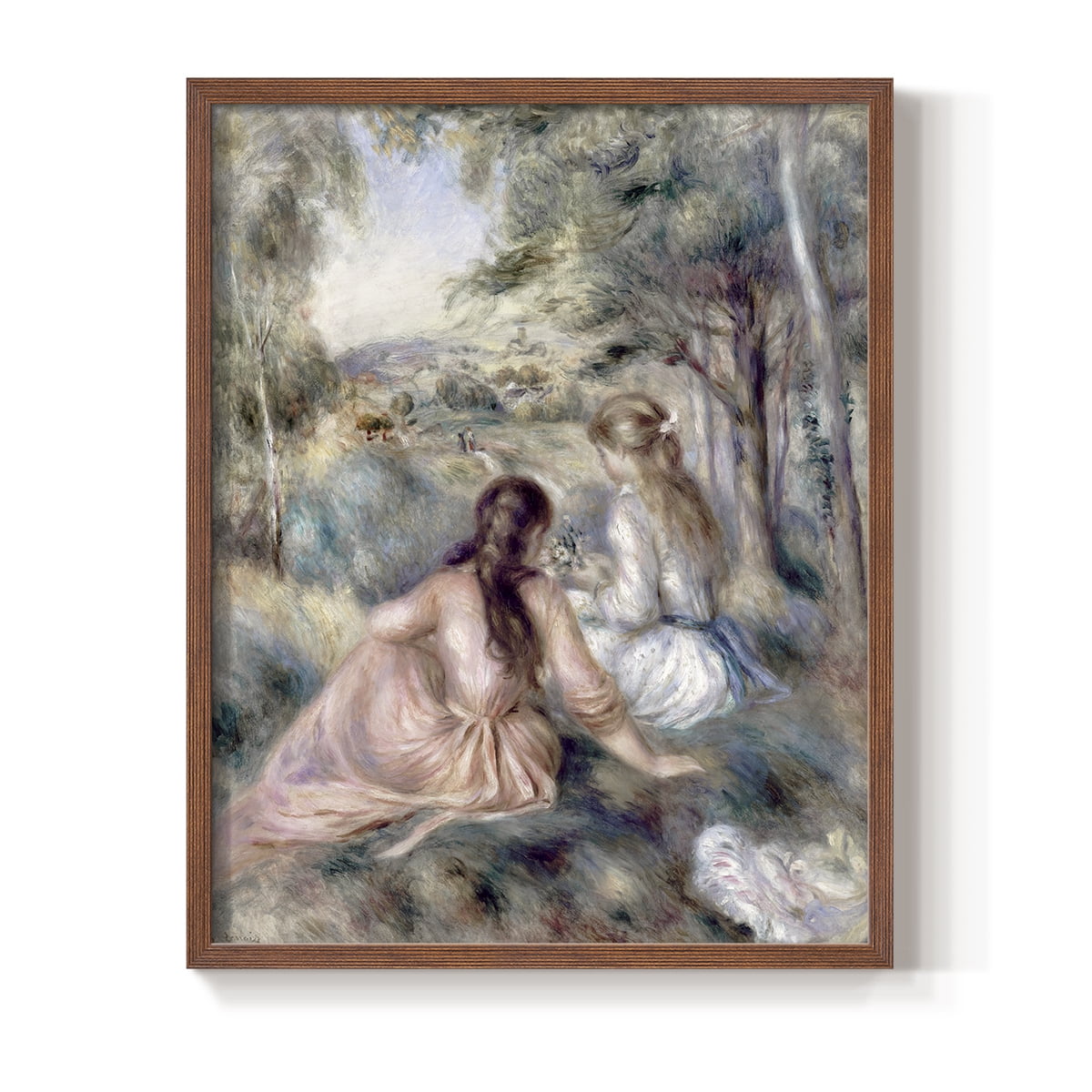 In The Meadow in Brown Solid Wood 11 x 14 Framed Print