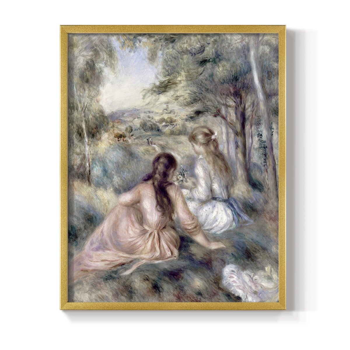 In The Meadow in Gold Solid Wood 16 x 20 Framed Print