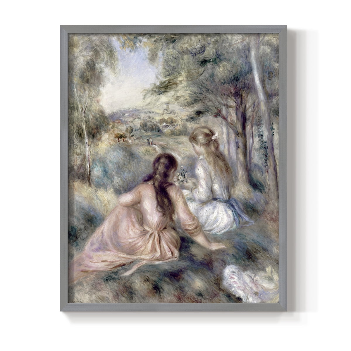 In The Meadow in Gray Solid Wood 16 x 20 Framed Print