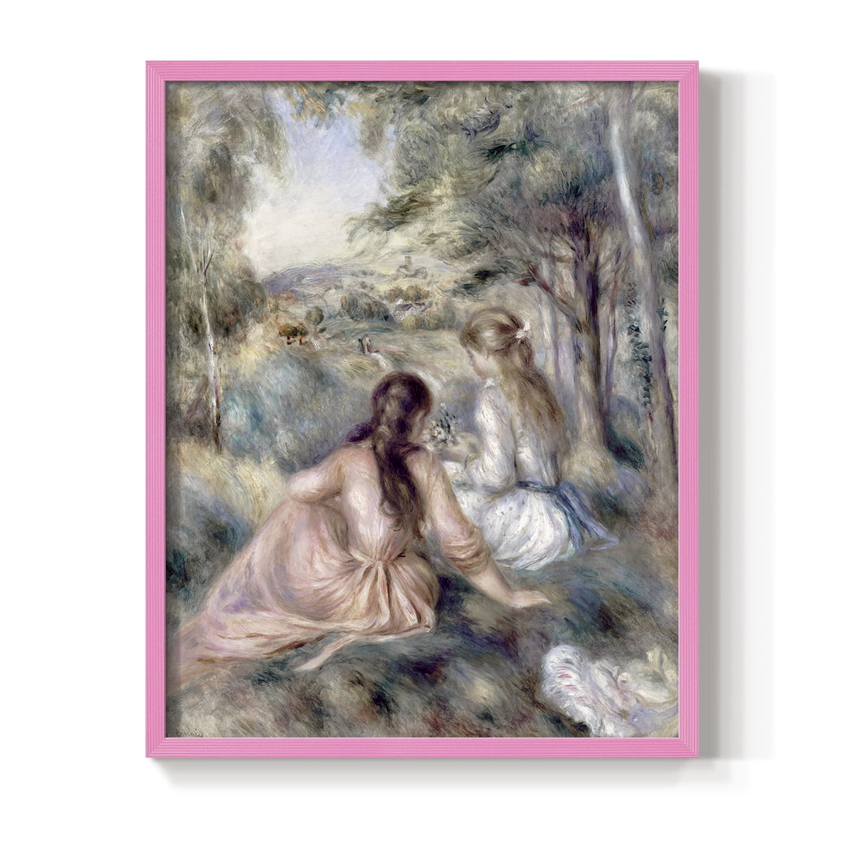 In The Meadow in Pink Solid Wood 8 x 10 Framed Print