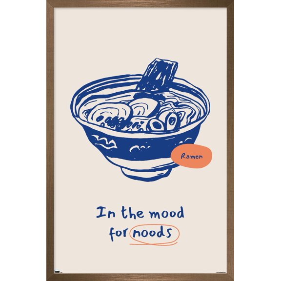 In The Mood For Noods Wall Poster, 14.725" x 22.375" Framed
