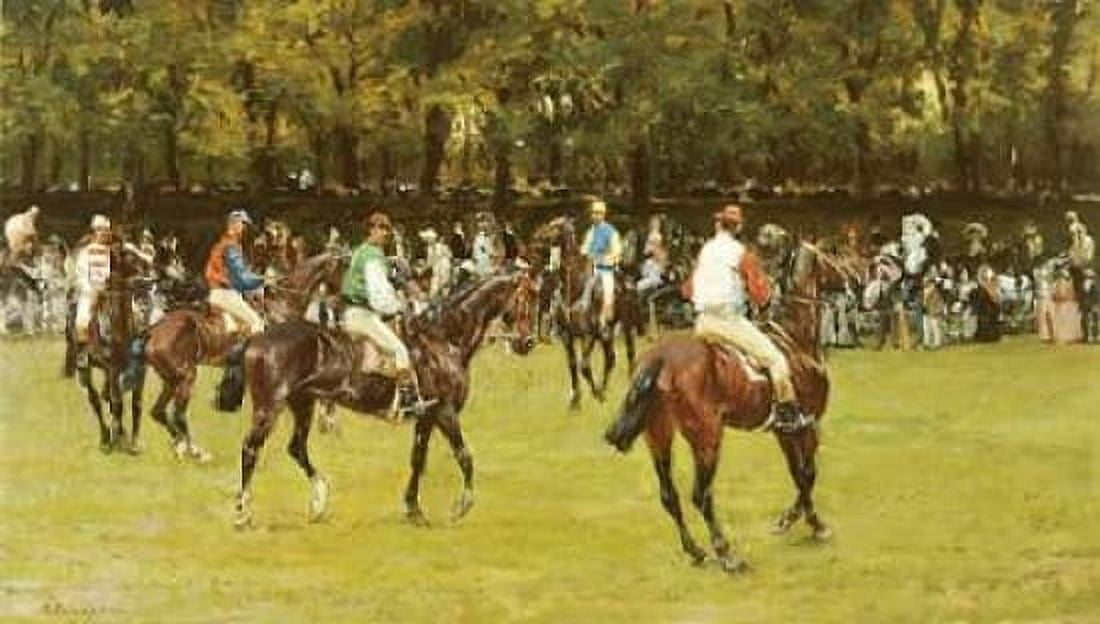 In The Paddock Canvas Art - Ruggero Panerai (24 x 36)