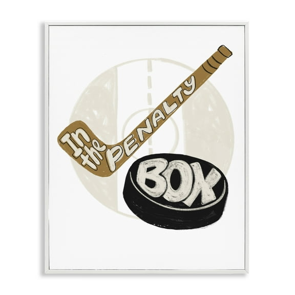Stupell Industries In The Penalty Box White Framed Giclee Art, design by Connie Summers