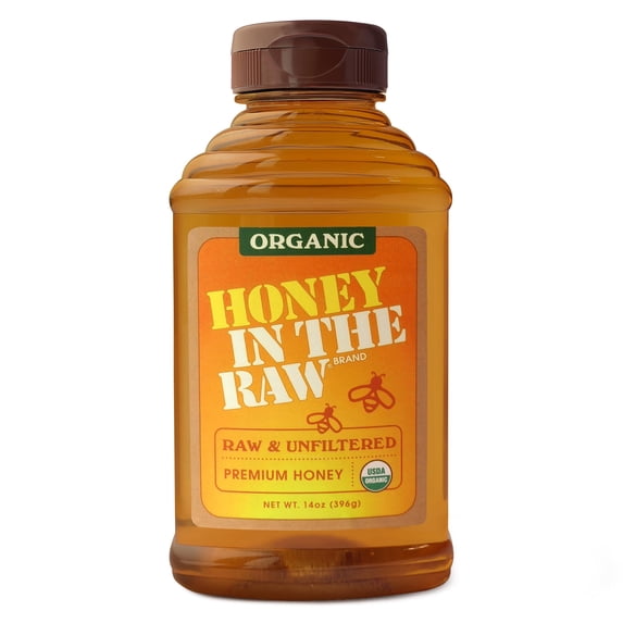 In The Raw 14 Oz Squeeze Bottle Pure & Unfiltered No Additives Gluten And Bpa Free Usda Certified...