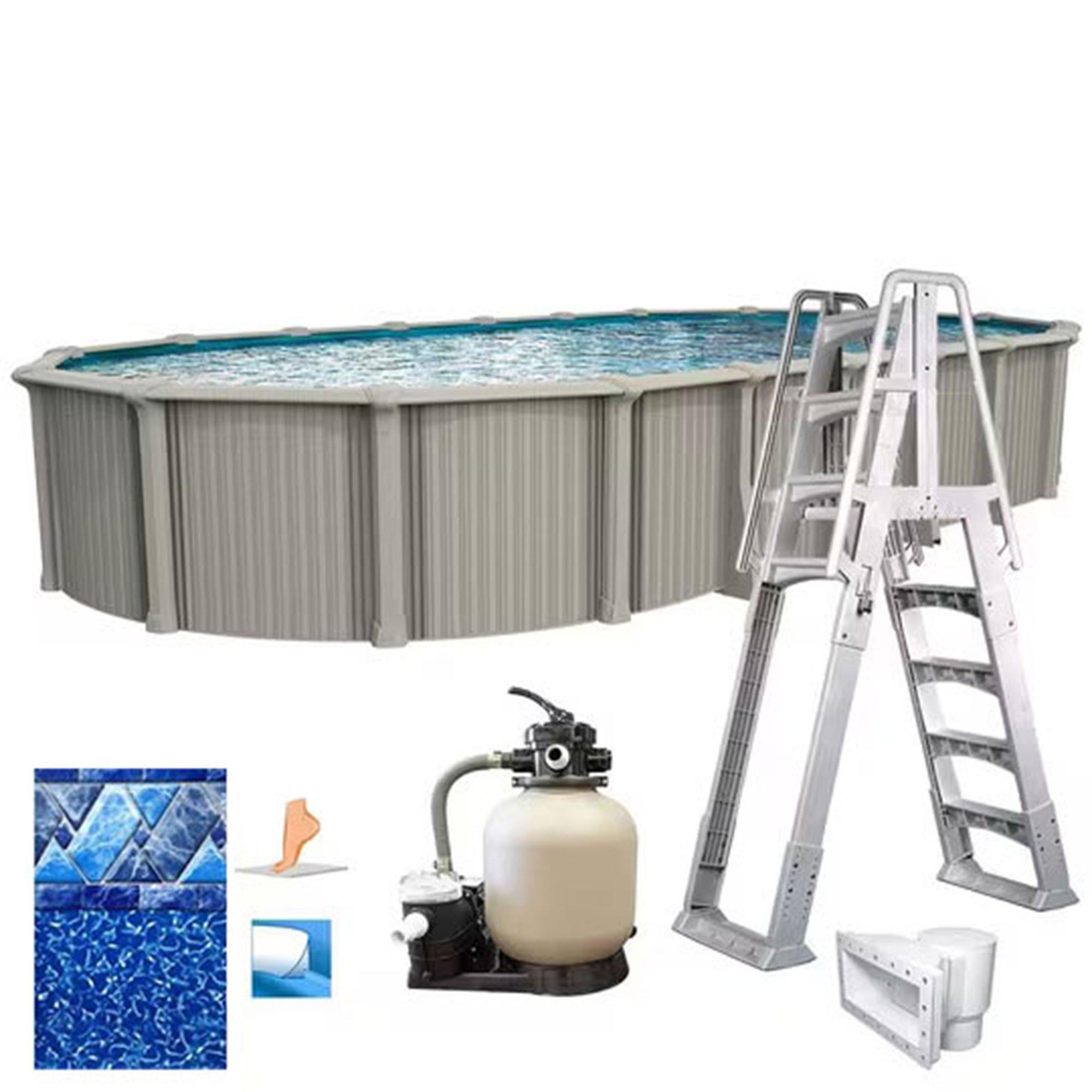 In The Swim 15' x 26' Oval Above Ground Swimming Pool - Excursion ...