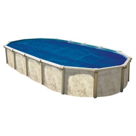 In The Swim 16' x 24' Premium Plus Blue/Black Oval Solar Pool Cover 12 Mil For Solar Heating Above Ground Pools and Inground Pools EXBK1624OV