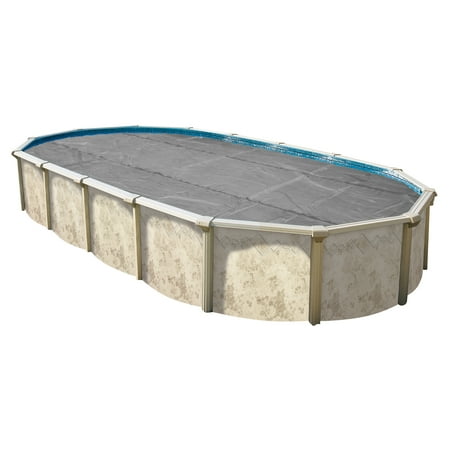 In The Swim 18' x 33' Ultra Silver Oval Solar Pool Cover 16 Mil For Solar Heating Above Ground Pools and Inground Pools 16M18X33OVULTRB