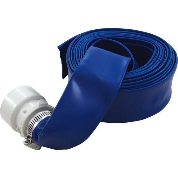 In The Swim B8226FT Backwash Hose Blue 1-1/2" x 25 ft, with Clamp and Hose Adapter