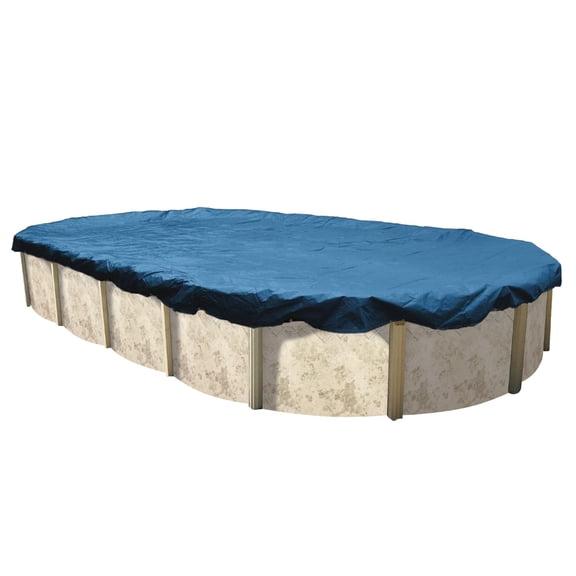 In The Swim Blue 18' x 36' Rectangle Inground Winter Cover - Economy - 8 Year - 7 x 7 Scrim
