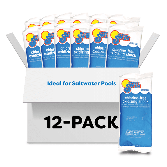 In The Swim Chlorine-Free Pool Shock, Quick Dissolving Oxidizer, 12 x 1 ...