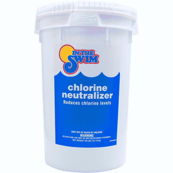 In The Swim Chlorine Neutralizer For Swimming Pools - Quickly Reduces Chlorine Sanitizer Levels - 90% Sodium Thiosulfate - 40 Pounds U088040040AE