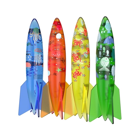 In The Swim Cipton Summer Rush Summer LED Torpedo Diver 4pack LSPLUTD106SP