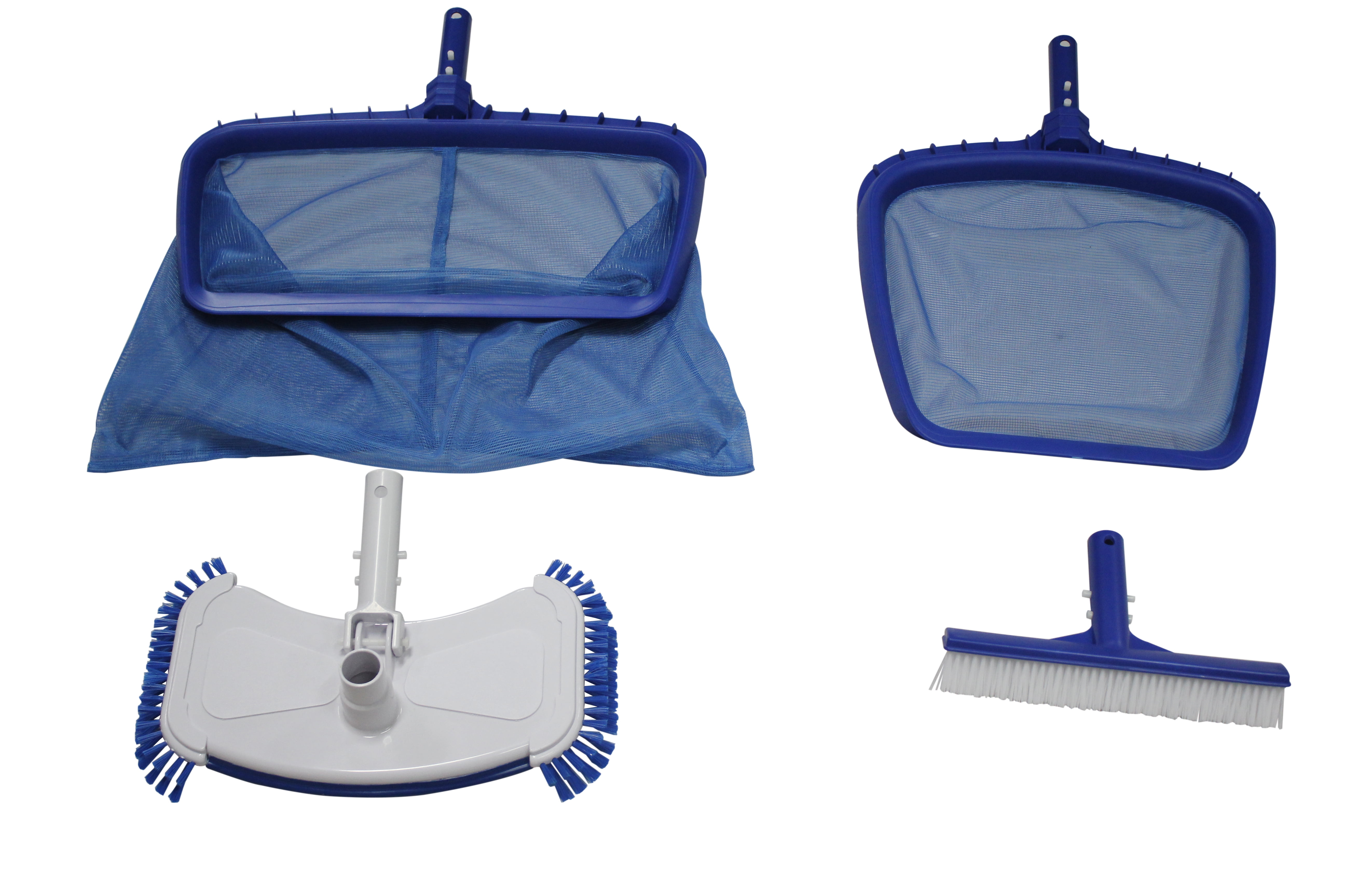 In The Swim Deluxe Swimming Pool Maintenance Kit – Garden Hose Vacuum Head, 19.5” Leaf Skimmer, 15” Leaf Rake, 10” Brush – Fits Standard Poles WP051