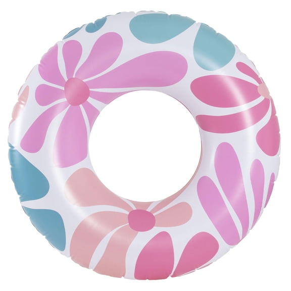In The Swim Exploded Floral Inflatable Tube Pool Float – 48-Inch Oversized Floral Swim Ring – Bold & Colorful Design, Durable PVC PC2048FLP