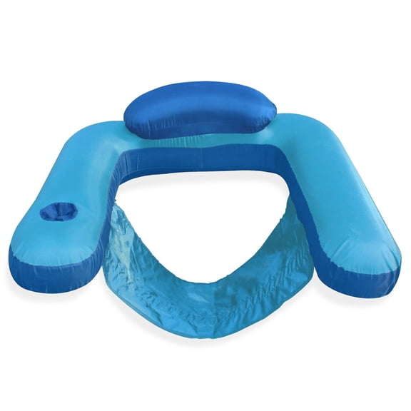 In The Swim Fabric Covered Inflatable Sun Chair Pool Float - Teal L90465TB