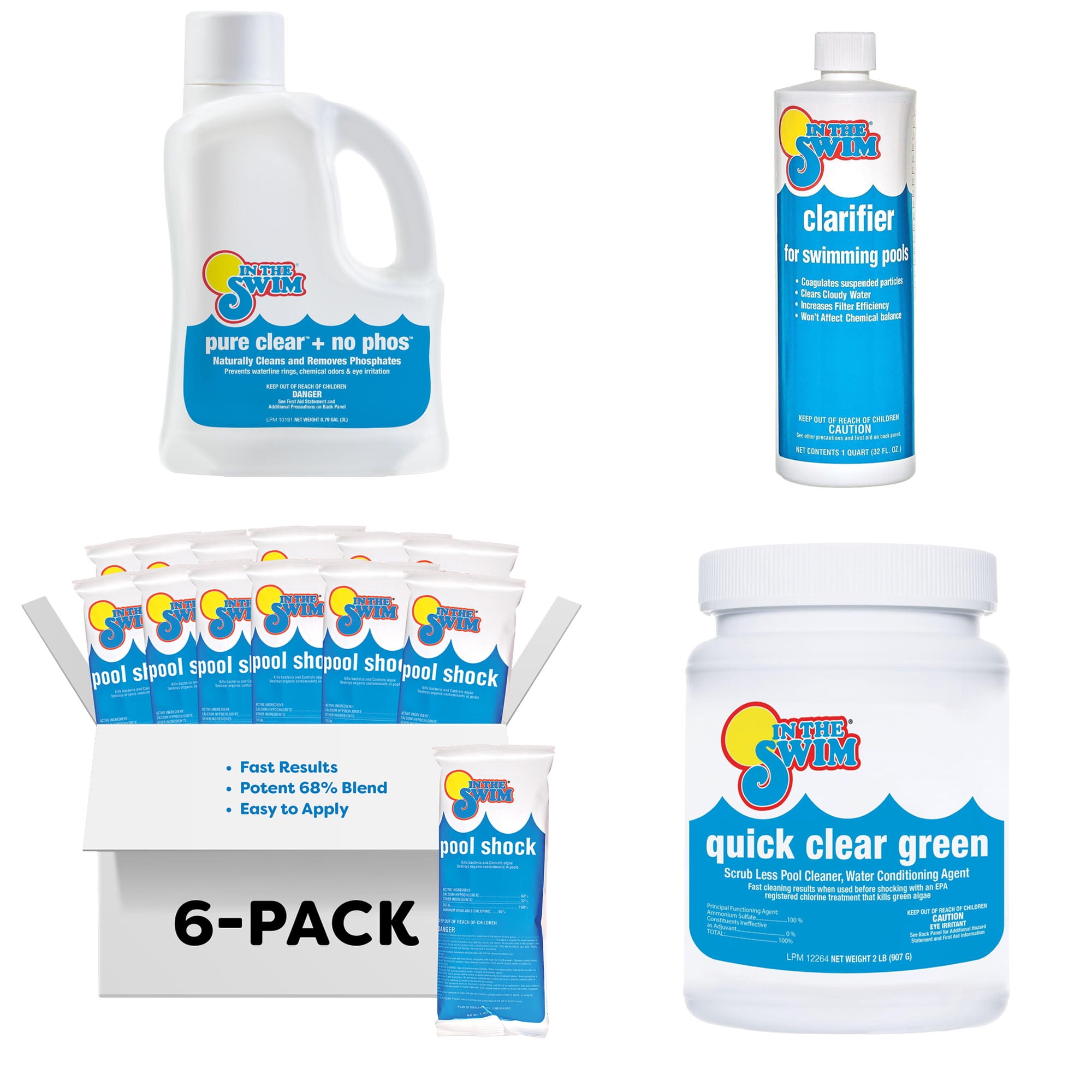In The Swim Green Pool Rescue Kit - Removes Algae for Clear Water, Weekly Sparkle - Starter GTC_Starter