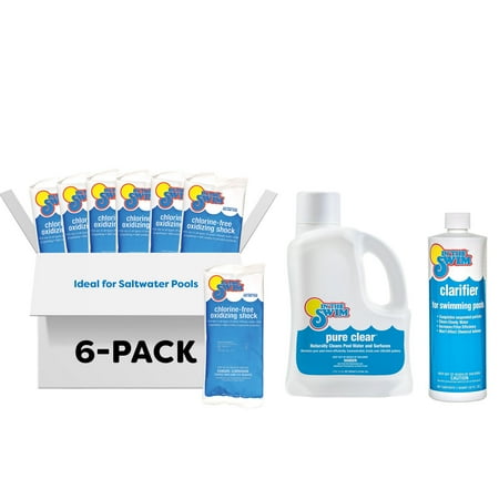 In The Swim High-Usage Pool Maintenance Kit – Chlorine-Free Shock, Pure Clear Enzyme, Water Clarifier - Crystal Clear Pools - Starter HUMK_Starter