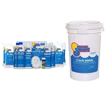 In The Swim Opening Kit and Chlorine Pool Chemicals Bundle, 50 lbs