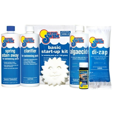 In The Swim Pool Basic Opening Chemical Start Up Kit - Above Ground and In-Ground Swimming Pools - Up to 7,500 KSB075001AE
