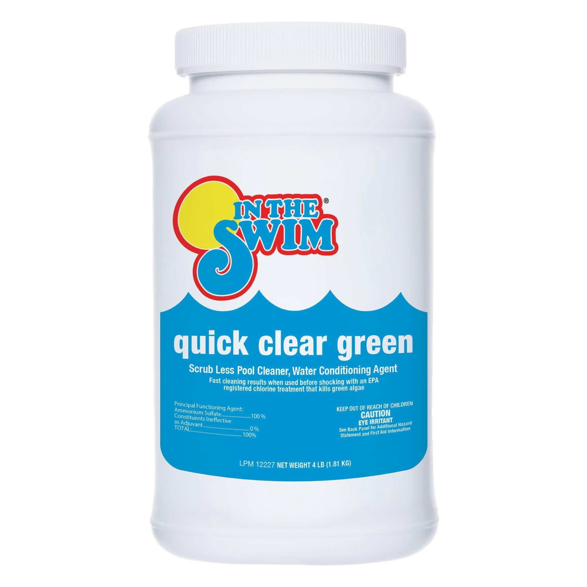 In The Swim Quick Clear Green - Turn Your Pool Water From Green and Cloudy To Sparkling Blue - 4 Pound 62006