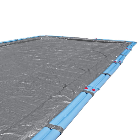 In The Swim Silver 20' x 40' Rectangle Inground Winter Cover - Super Polar Plus - 16 Year - 12 x 12 Scrim