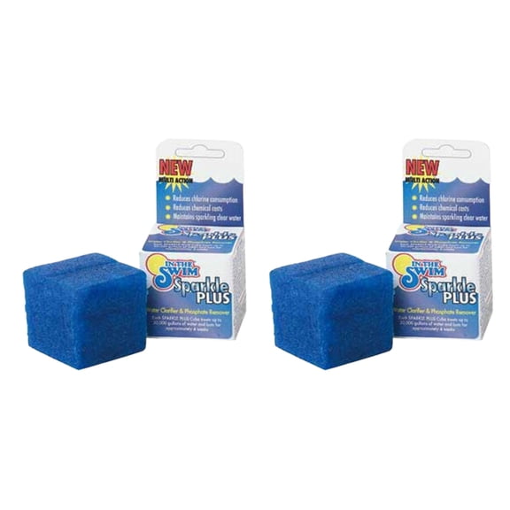 In The Swim Sparkle Plus Pool Clarifier Cube – Clear Cloudy Pool Water Fast - Safe for Saltwater & Chlorine Pools - 6 Ounce - 2 Pack F047001012AE_2