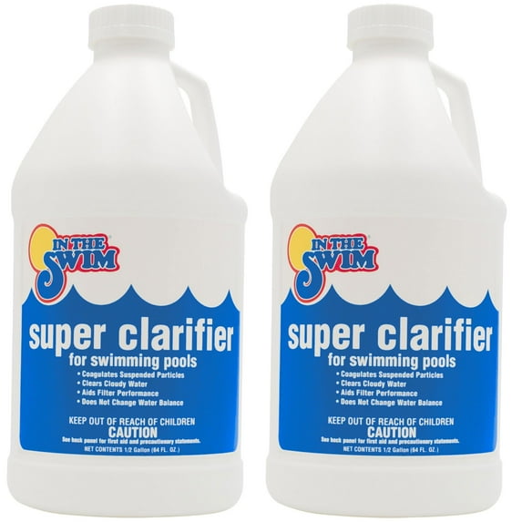 In The Swim Super Clarifier For Above Ground and Inground Swimming Pools - Improves Filter Efficiency, Clears Cloudy Water - 1 Gallon F061001002AE