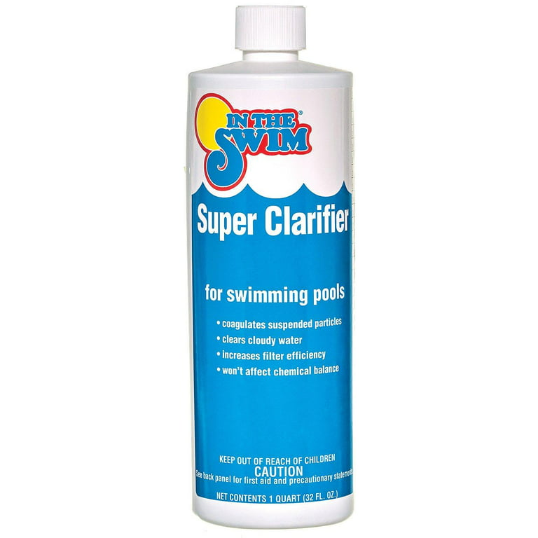 In The Swim Super Clarifier For Above Ground and Inground Swimming Pools -  Improves Filter Efficiency, Clears Cloudy Water - 1 Quart F061001012AE 