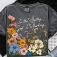 thumbnail image 1 of In The Waiting God Is Working Shirt, Vintage Floral Christian Shirt, Christian , Wildflower Shirt, Bible Verse Shirt, 1 of 5
