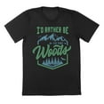 thumbnail image 1 of In The Woods Humor Graphic Black Mens T-Shirt, 1 of 1