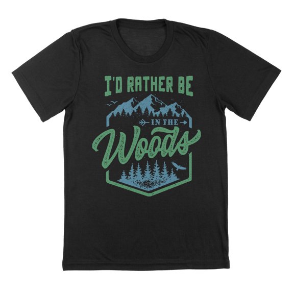 In The Woods Humor Graphic Black Mens T-Shirt