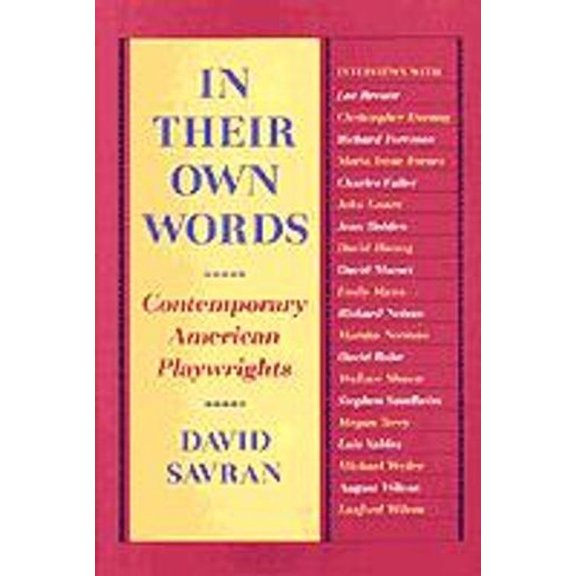 In Their Own Words: Contemporary American Playwrights (Paperback)
