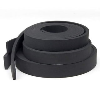 Neoprene Rubber Strips [10 foot lengths] 60A Medium Hardness WITH ADHESIVE  BACKING