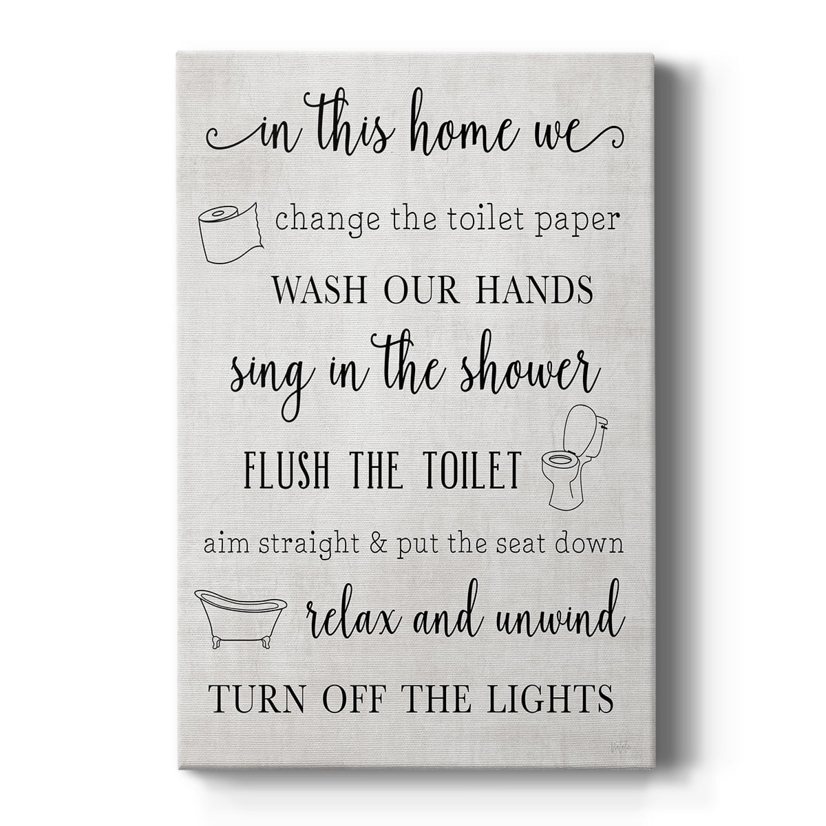 In This Bathroom Premium Gallery Wrapped Canvas - Ready to Hang