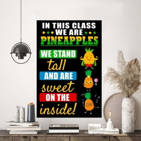 In This Class We Are Pineapples Print Poster 11 x 17 Inch Poster