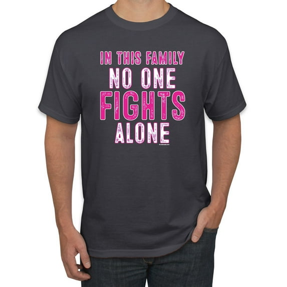 In This Family No One Awareness Men's Graphic T-Shirt, Charcoal, Medium