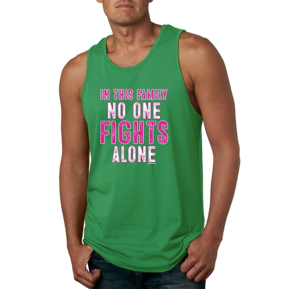 In This Family No One Awareness Mens Graphic Tank Top, Kelly, Small