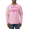 thumbnail image 1 of In This Family No One Awareness Mens Long Sleeve Shirt, Light Pink, Large, 1 of 3