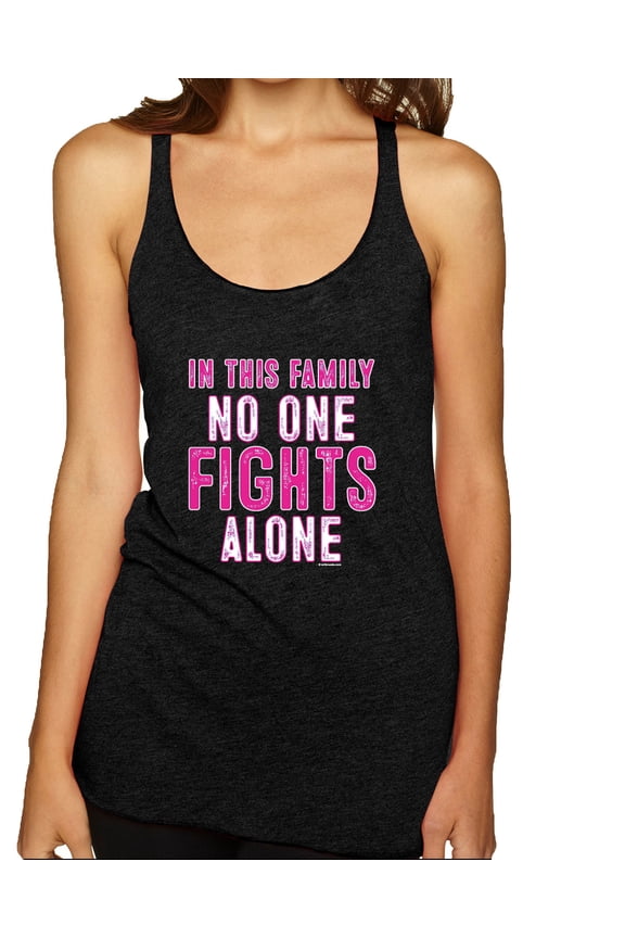 In This Family No One Awareness Tri-Blend Racerback Tank Top, Vintage Black, Small