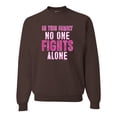 thumbnail image 1 of In This Family No One Awareness Unisex Crewneck Graphic Sweatshirt, Brown, 2XL, 1 of 3