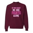 thumbnail image 1 of In This Family No One Awareness Unisex Crewneck Graphic Sweatshirt, Maroon, 3XL, 1 of 3