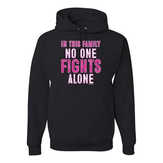 In This Family No One Awareness Unisex Graphic Hoodie Sweatshirt, Black, Small