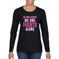 thumbnail image 1 of In This Family No One Awareness Womens Graphic Long Sleeve T-Shirt, Black, Small, 1 of 3