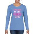 thumbnail image 1 of In This Family No One Awareness Womens Graphic Long Sleeve T-Shirt, Light Blue, Small, 1 of 3
