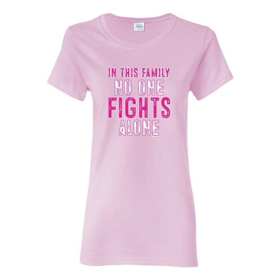 In This Family No One Awareness Womens Graphic T-Shirt, Light Pink, 3XL